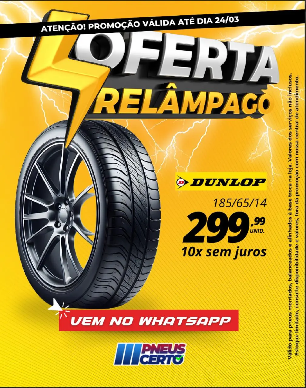 Pneu 186/65/14 - Pneus Certo Goiânia
